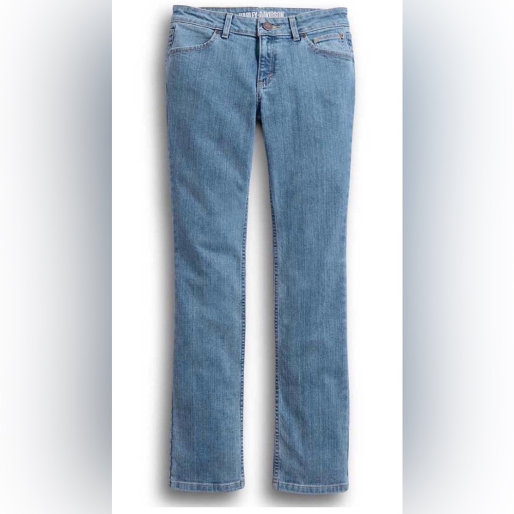 Harley Davidson Women’s Blue Straight Leg Mid-Rise Jeans Size 28 - Picture 6 of 8